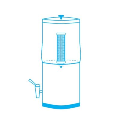 sagan life duraflo filter gravity filter system line drawing