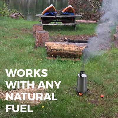 Kelly Kettle - Uses All Natural Fuel