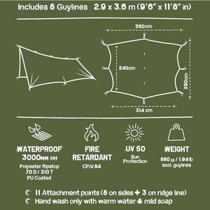Kelly Kettle Camping Tarp Green