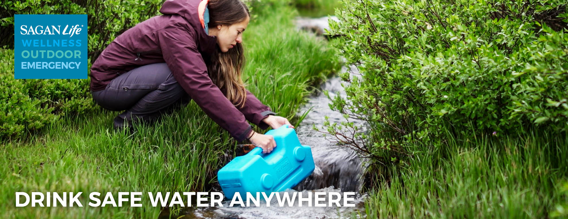 Portable water filter for camping