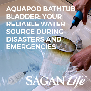 aquapod bathtub bladder emergency water storage system with filter and pump featured image