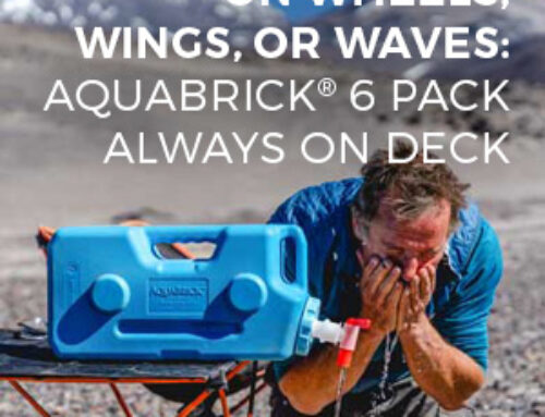 ON WHEELS, WINGS, OR WAVES: AQUABRICK® 6 PACK – HYDRATION AND CHOW, ALWAYS ON DECK