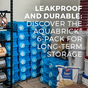 sagan life aquabrick food and water storage containers 6 pack with ventless spigot accessory durable food storage