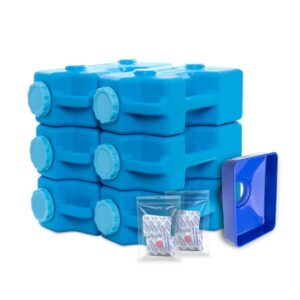 sagan life food storage aquabrick 6 pack with funnel stackable food storage container