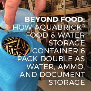 sagan life aquabrick foood and water storage container emergency food stash