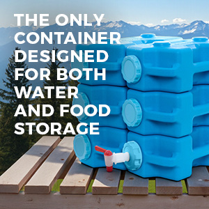 THE ONLY CONTAINER DESIGNED FOR BOTH WATER AND FOOD STORAGE