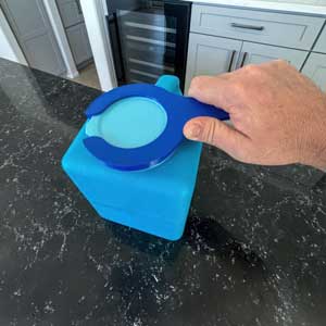 sagan life aquabrick container cap gripper in use