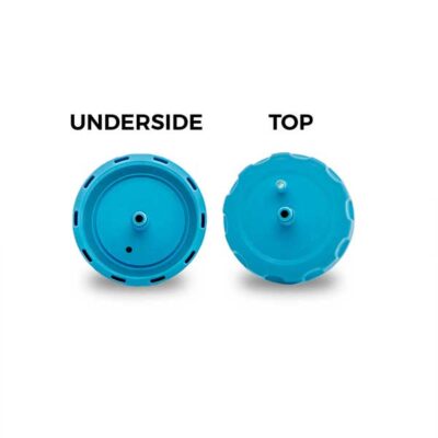 sagan life aquabrick filter cap top and underside views
