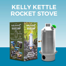 sagan life kelly kettle rocket stove base camp stainless steel.