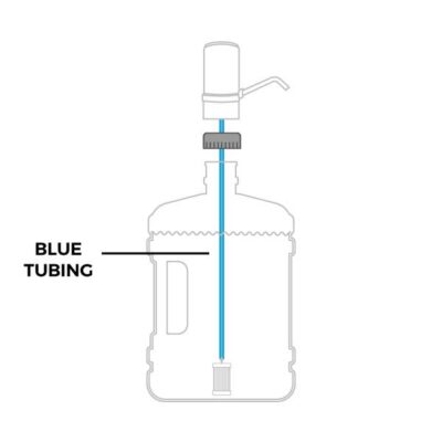 sagan life 5 gallon jug blue tubing detail line drawing